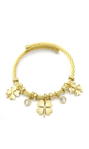 Yonca Charm Bilezik - Altın