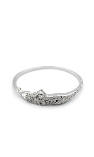 Zirkon Leopar Bilezik - Gümüş