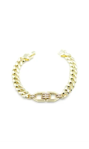 Zirkon Taşlı Bileklik - Altın