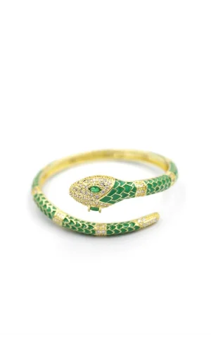 Zirkon Yılan Bilezik - Yeşil