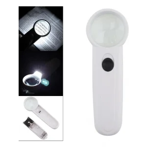 15x Çok Fonksiyonlu 2 Led Işıklı Taşınabilir El Büyüteç