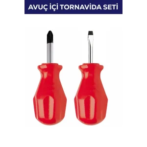 2li Avuç Içi Tornavida Seti Düz Yıldız