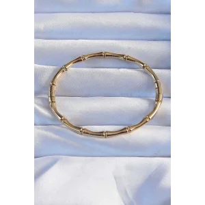 316L Çelik Altın Renk Kemik Model Bileklik