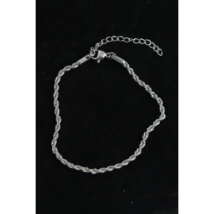 316L Çelik Burgu Model Gümüş Renk Erkek Bileklik