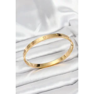 316L Çelik Gold Renk 65 mm Kadın Kelepçe Bileklik