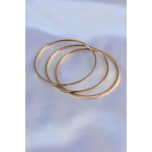 316L Çelik Gold Renk Ajda Model Kadın 65 mm Bilezik