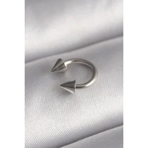 316L Çelik Gümüş Renk Halka Çivi Model Kadın Piercing