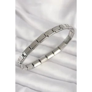 316L Çelik Gümüş Renk İnce Yazılı Nomination Kadın Bileklik