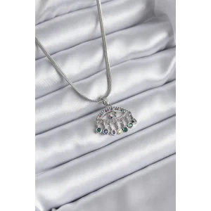 316L Çelik Gümüş Renk İtalyan Zincir Zirkon Taşlı Göz Figür Kadın Kolye