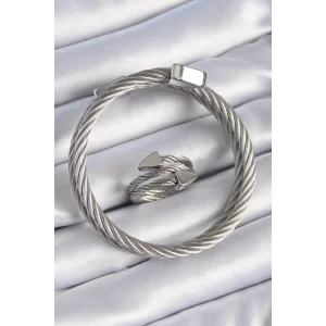 316L Çelik Gümüş Renk Sarmal Model Erkek Bileklik Yüzük Kombini