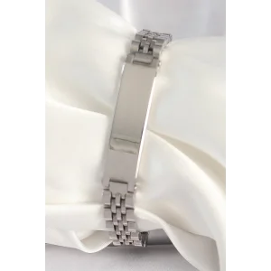 316L Çelik Gümüş Renk Zincir Künye Model Erkek Bileklik