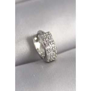 316L Çelik Gümüş Renk Zirkon Taşlı Tragus Piercing