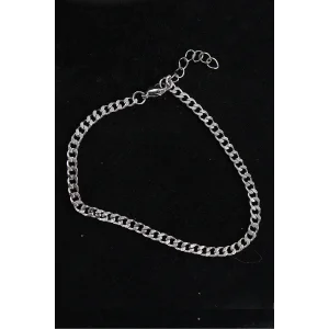 316L Çelik İnce Klasik Model Gümüş Renk Erkek Bileklik