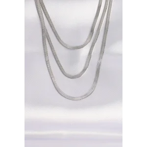 316L Çelik İtalyan Zincir Gümüş Renk Çoklu Kolye