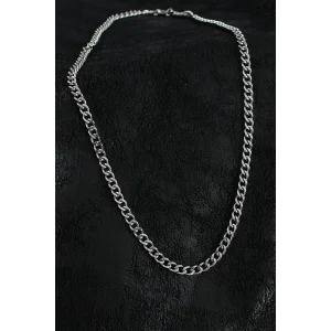 316L Çelik Klasik Zincir Model Gümüş Renk Erkek Kolye