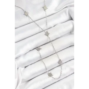 316L Çelik Kutup Yıldızı Figürlü Y Model Gümüş Renk Kadın Kolye