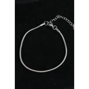 316L Çelik Oval İtalyan Model Gümüş Renk Erkek Bileklik