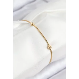 316L Çelik Topcuk Model Gold Renk Kadın Bileklik