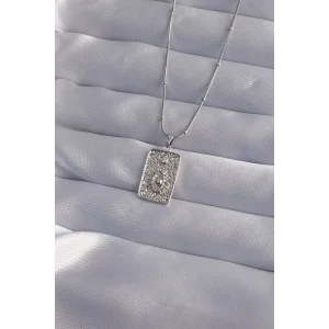 316L Çelik Zincir Gümüş Renk Lazer İşlemeli Göz Figür Tarot Kolye