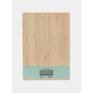 Ahşap Lüks Dijital Ekranlı 15 Kg 1 Gr Çok Şık Hassas Elektronik Mutfak Terazisi