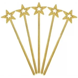 Altın Renk Yıldız Peri Asası Peri Değneği 34 Cm 1 Adet