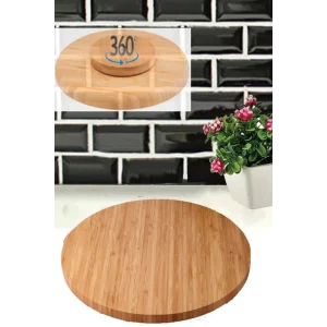 Bambu Döner Standlı 30 cm Lüx Sunum Tabağ 28x28x3,5cm Royaleks-BLS3030DBNR