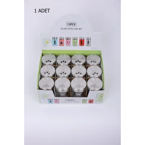 Cam Baharatlık Demir Kapaklı 1 Adet Royaleks-MTR-2203-06