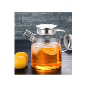 Çelik Kapaklı Borosilikat Cam Demlik 1500ML Royaleks-CM-2003