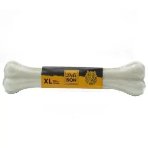 Delibon Deri Pres Vakumlu Kemik Köpek Ödülü Beyaz 27 Cm 1 Adet