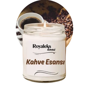 Doğal Özel Seri Kokulu Dekoratif Kavanoz Mum 210 cc - Kahve Kokusu Esansı - RYL