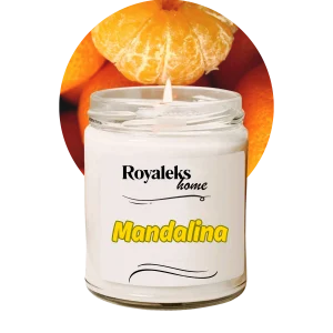 Doğal Özel Seri Kokulu Dekoratif Kavanoz Mum 210 cc - Mandalina Esansı - RYL
