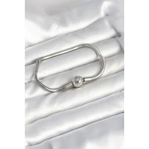 Gümüş Renk Pirinç Charm Bileklik