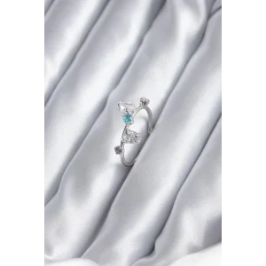 Gümüş Renk Renkli Zirkon Taşlı Kadın Yüzük