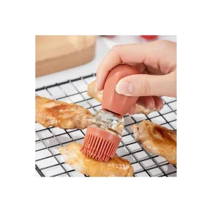 Hazneli Silikon Yağ Sos Ve Yumurta Fırçası Yağ Fırçası Yağlık Silikon Fırçalı Yağdanlık Royaleks-İND687