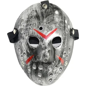 Jason Maskesi Hannibal Maskesi Metal Gümüş Renk 20x25 Cm