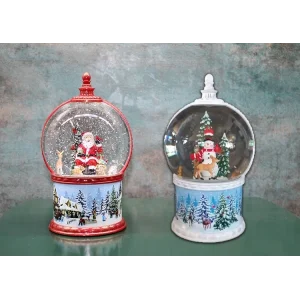 Kardan Adam Ve Noel Babalı Işıklı Müzikli Kar Küresi Alk3183