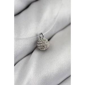 Misineli Topcuk Model Gümüş Renk Hayalet Kolye