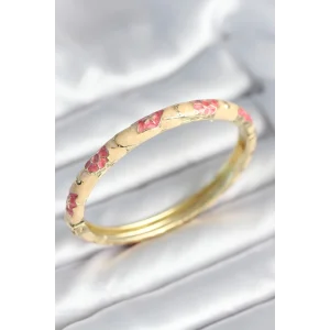 Pembe Renk Detaylı Mineli Kelepçe