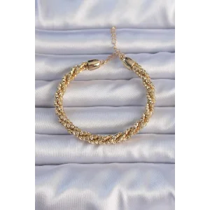 Pirinç Altın Renk Sarmal Model Bileklik