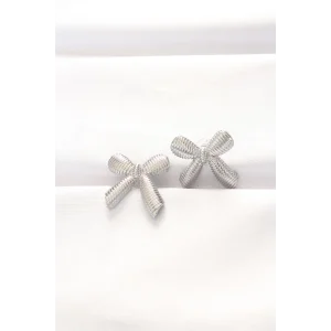 Pirinç Gümüş Renk Fiyonk Küpe