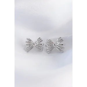 Pirinç Gümüş Renk Fiyonk Küpe