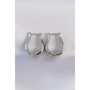 Pirinç Gümüş Renk İçi Boş Gül Küpe