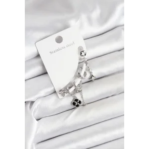 Pirinç Gümüş Renk Kadın Set Küpe