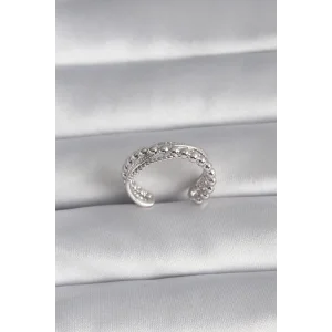 Pirinç Gümüş Renk Kadın Yüzük