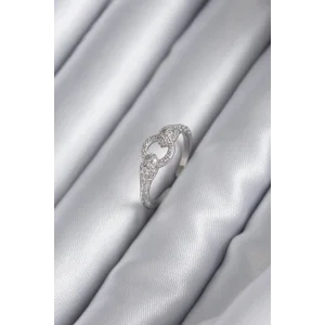 Pirinç Gümüş Renk Zirkon Taşlı Yılan Model Kadın Yüzük