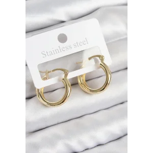 Pirinç Halka Model Gold Renk Kadın Küpe