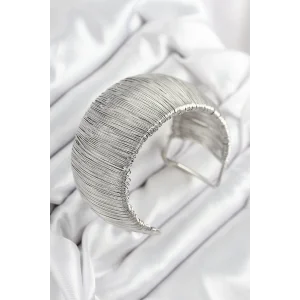 Pirinç Tel Sarma Model Gümüş Renk Kadın Bileklilk