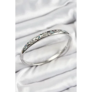 Pirinç Zirkon Taşlı Kelebek Model Gümüş Renk Kadın Kelepçe