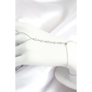 Pirinç Zirkon Taşlı Y Model Gümüş Renk Kadın Şahmeran