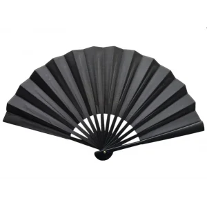 Plastik Kumaş Yelpaze 12li Siyah
